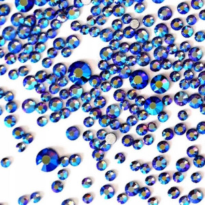 CYRKONIE SWAROVSKI SAPPHIRE AB szafir 100szt mix