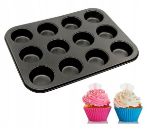 Forma Blacha Muffinek 12 Babeczek Foremka Teflon