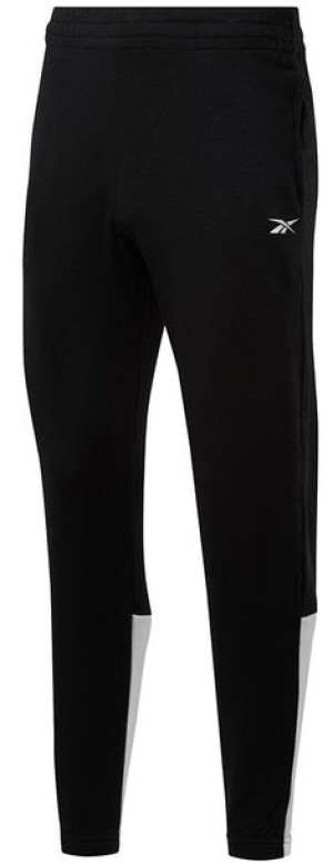 Spodnie męskie Reebok TE Linear Logo Jogger czarno-białe FU3217