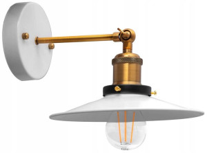Lampa Ścienna Kinkiet Porto Loft Biała Sufitowa