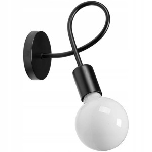 Kinkiet Ścienny Metalowy Lampa Loft Black Paradise