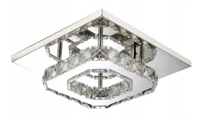 Lampa Sufitowa Kryształowa Plafon Glamour 8w Chrom