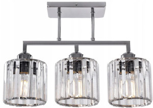 Lampa Sufitowa Kryształowa Żyrandol Plafon Glamour