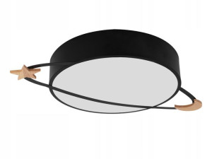 Lampa Plafon Moon Czarny Sufitowa Loft 50 Cm