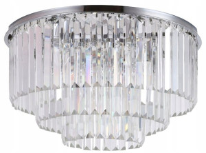 Kryształowa Lampa Sufitowa Plafon Glamour Okrągła