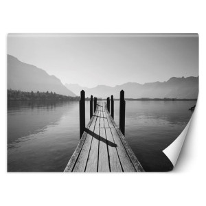 Fototapeta Jezioro w górach spowitych mgłą 400x280