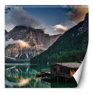 Fototapeta Jezioro w górach, górski krajobraz 100x100