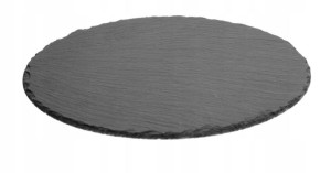 Łupek Okragły Talerz Łupkowa Postawka 33 Cm Sushi