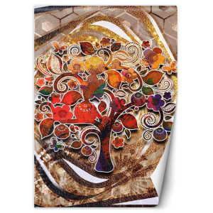 Fototapeta Kolorowe drzewo, zen 150x210