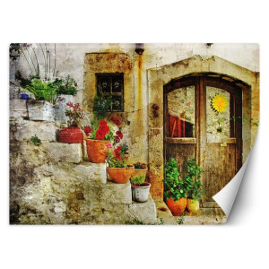 Fototapeta Kwiaty na schodach 100x70