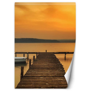 Fototapeta Mostek o zachodzie słońca 100x140