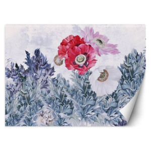Fototapeta Maki w ogrodzie, pastelowa kompozycja 350x245
