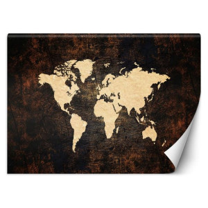 Fototapeta Mapa świata brązowa 400x280