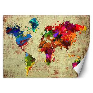 Fototapeta Mapa świata akwarela 100x70