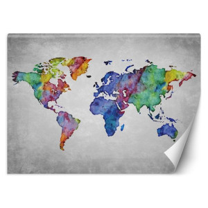 Fototapeta Mapa świata w akwareli 450x315