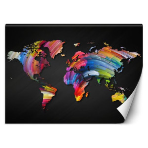 Fototapeta Mapa świata w pastelowych kolorach 100x70