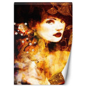 Fototapeta Portret, złota kobieta 100x140