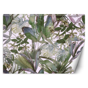 Fototapeta Monstera i tropikalne liście w pastelach 450x315
