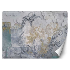 Fototapeta Szare ptaki na geometrycznym tle 200x140