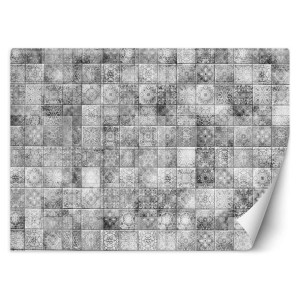 Fototapeta Szare kafelki, marokańska mozaika z orientalnym wzorem 150x105