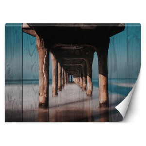 Fototapeta Tunel drewniany pod molo 350x245