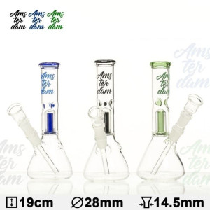 Bongo Glass Amsterdam z perkolatorem wys. 19 cm szlif 14.5 mm