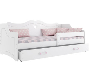 łóżko dziecięce LILI 160x80 biel Julia + materac