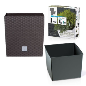 Doniczka z systemem nawadniającym 40 x 40cm RATTAN
