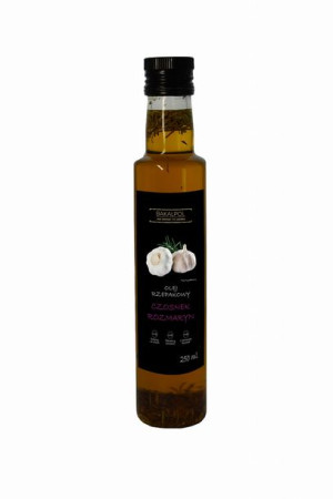 Olej Rzepakowy Tłoczony Na Zimno -Czosnek Rozmaryn 250 ml  Bakalpol