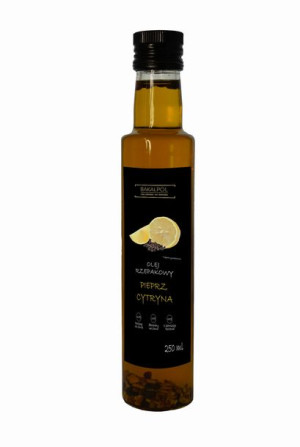 Olej Rzepakowy  Tłoczony Na zimno - Pieprz I Cytryna 250 ml Bakalpol