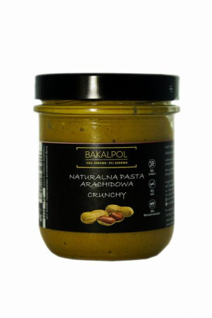 Naturalna Pasta Arachidowa Chrupiąca Crunchy 350 g Bakalpol