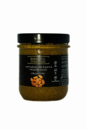 Naturalna Pasta Migdałowa Chrupiąca Crunchy 350 g Bakalpol