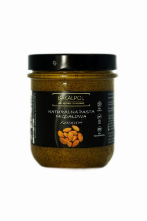  Naturalna Pasta Migdałowa Gładka Smooth 350 g Bakalpol
