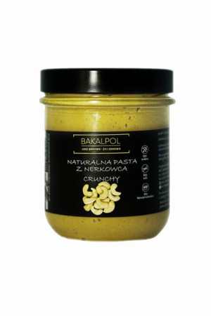  Naturalna Pasta Z Nerkowca Chrupiąca Crunchy 350 g Bakalpol