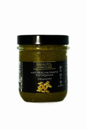  Naturalna Pasta Pistacjowa Crunchy Chrupiąca  350 g Bakalpol