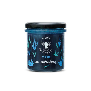 Miód Ze Spiruliną  430g Pasieki Rodziny Sadowskich
