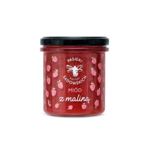 Miód Z Maliną 430g Pasieki Rodziny Sadowskich