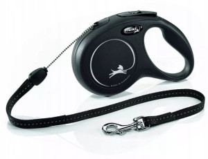 Flexi Classic Smycz linka M 8m czarna do 20kg