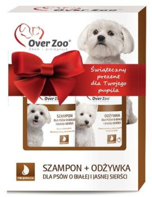 Over Zoo Dwupak Szampon + Odżywka dla białej sierści