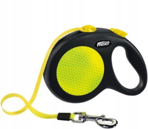 Flexi Neon Smycz taśma L 5m żółta do 50kg
