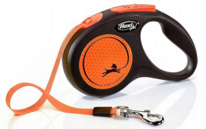 Flexi Neon Smycz taśma S 5m pomarańczowa do 15kg