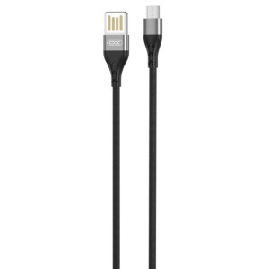 Xo kabel NB188 USB microUSB 2.4A 1,0m szary dwustronne USB