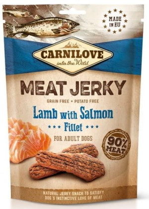 Carnilove Dog Jerky Lamb & Salmon Fillet - jagnięcina i filet z łososia 100