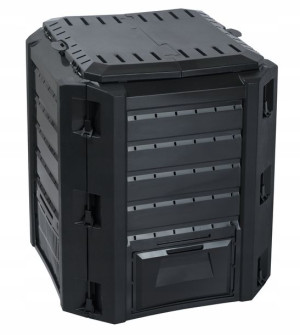 Kompostownik ogrodowy 380l Czarny IKST380