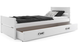 łóżko drewniane Bartek 200x90 + materac+ szuflada