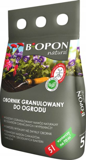 BIOPON Obornik granulowany do ogrodu 5L Nawóz