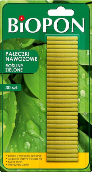 Biopon pałeczki do roślin zielonych 30szt.