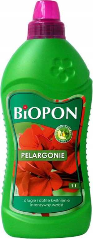 Biopon nawóz mineralny pielęgnacja pelargonii 1L