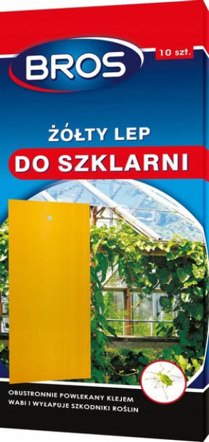BROS Lep na szkodniki do szklarni żółty 10szt