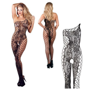 Sex Body Catsuit Rozcięcie w kroku Siatka roz S-L